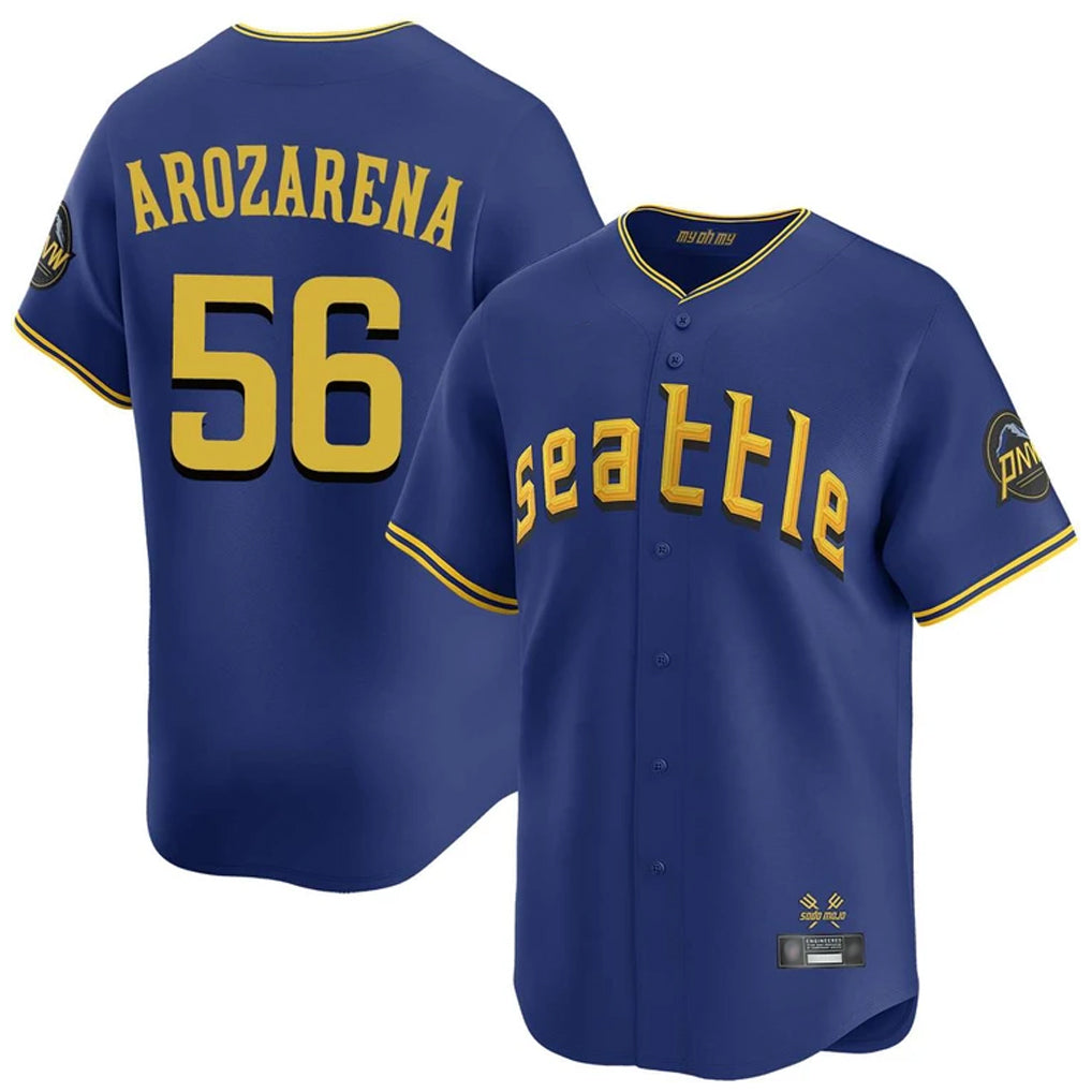Vanessashop  S.Mariners #56 Randy Arozarena Player Royal City Connect Home Limited Stitched Jerseys