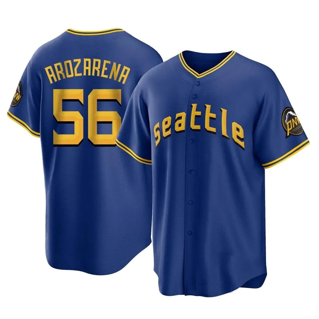 Vanessashop  S.Mariners #56 Randy Arozarena Player Royal Home Game Stitched Jerseys