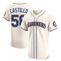 Vanessashop  S.Mariners #58 Luis Castillo Player Cream Home Limited Elite Stitched Jerseys
