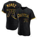 Vanessashop  S.Mariners #75 Andres Munoz Player Black Snake Skin City Home Limited Elite Stitched Jerseys
