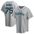 Vanessashop  S.Mariners #75 Andres Munoz Player Gray Home Game Stitched Jerseys
