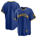 Vanessashop  S.Mariners Blank Player Royal City Connect Home Game Stitched Jerseys
