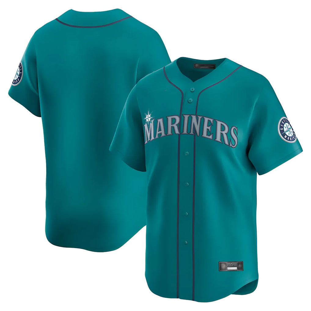 Vanessashop  S.Mariners Blank Player Teal Home Limited Stitched Jerseys