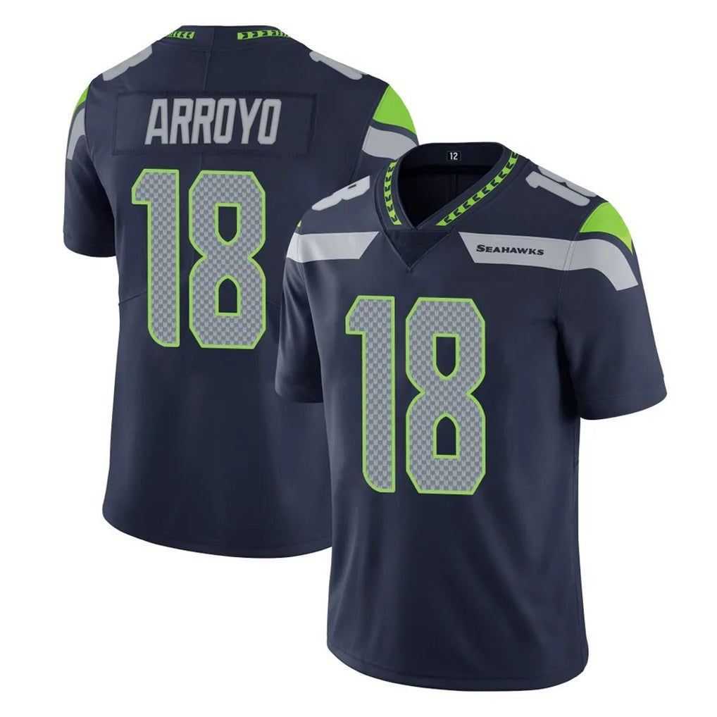 vanessashop S.Seahawks #18 Elijah Arroyo Player Navy Limited Vapor Untouchable Home Game Stitched Jerseys