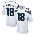 vanessashop S.Seahawks #18 Elijah Arroyo Player White Home Game Stitched Jerseys