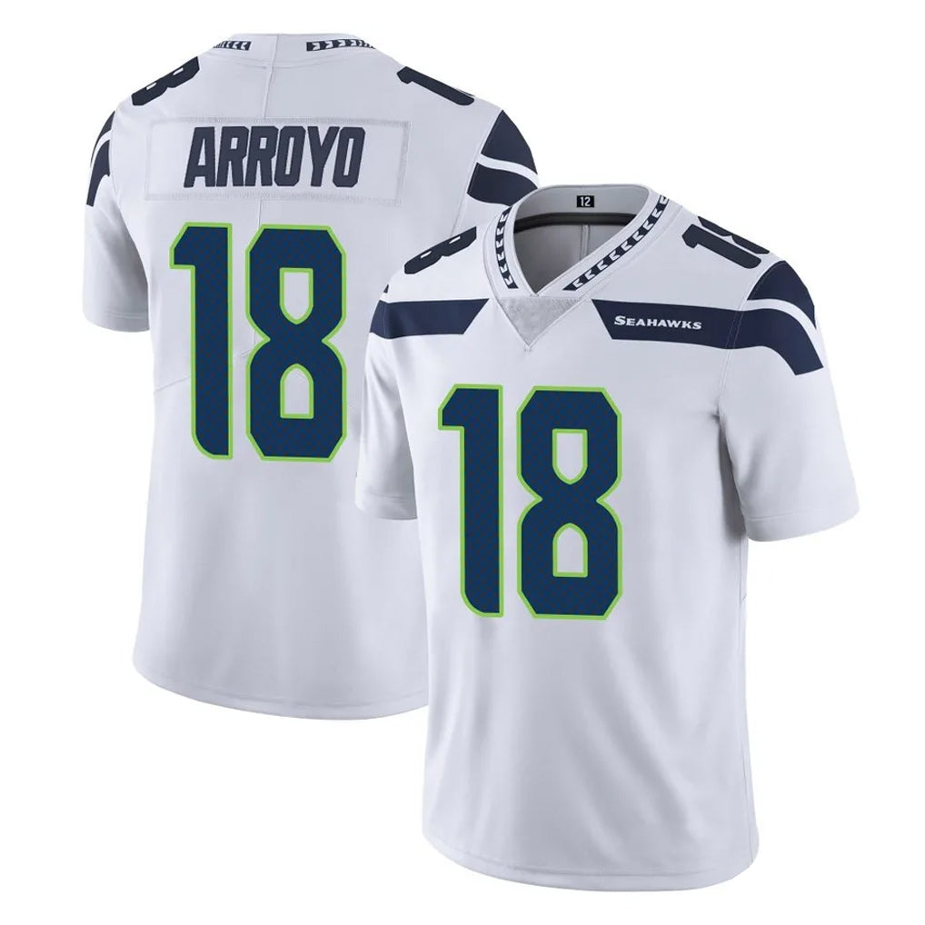 vanessashop S.Seahawks #18 Elijah Arroyo Player White Limited Vapor Untouchable Home Game Stitched Jerseys