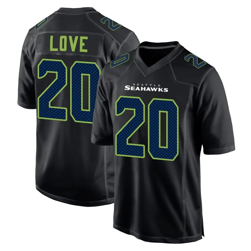 vanessashop S.Seahawks #20 Julian Love Player Black Limited Fashion Home Game Stitched Jerseys
