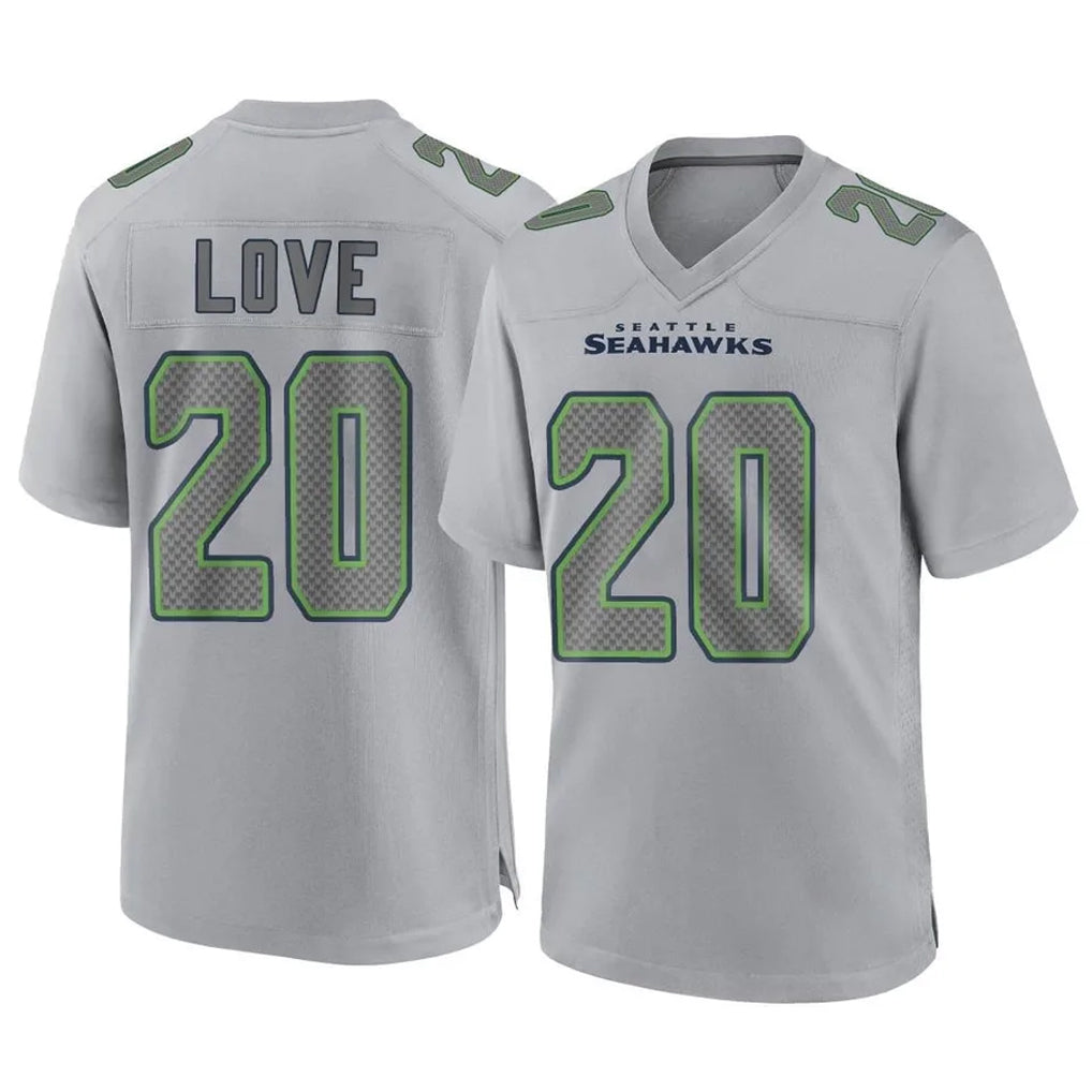 vanessashop S.Seahawks #20 Julian Love Player Gray Atmosphere Fashion Home Game Stitched Jerseys