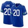 vanessashop S.Seahawks #20 Julian Love Player Royal Throwback Home Game Stitched Jerseys