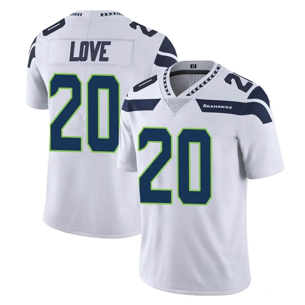 vanessashop S.Seahawks #20 Julian Love Player White Limited Vapor Untouchable Home Game Stitched Jerseys