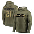 vanessashop S.Seahawks #21 Devon Witherspoon Player Olive Salute to Service Pullover Hoodie Home Game Stitched Jerseys