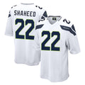 vanessashop S.Seahawks #22 Rashid Shaheed Player White Home Game Stitched Jerseys