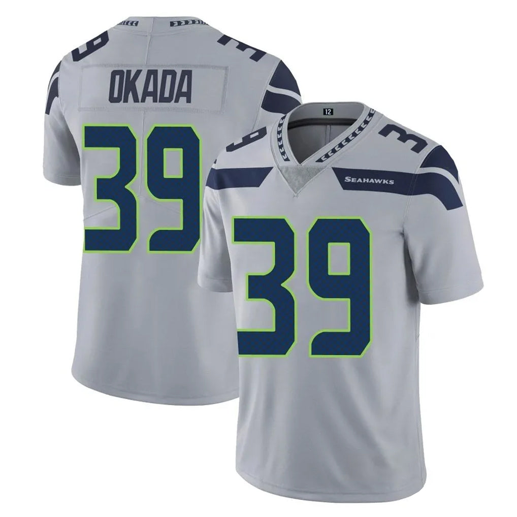 vanessashop S.Seahawks #39 Ty Okada Player Gray Limited Vapor Untouchable Home Game Stitched Jerseys