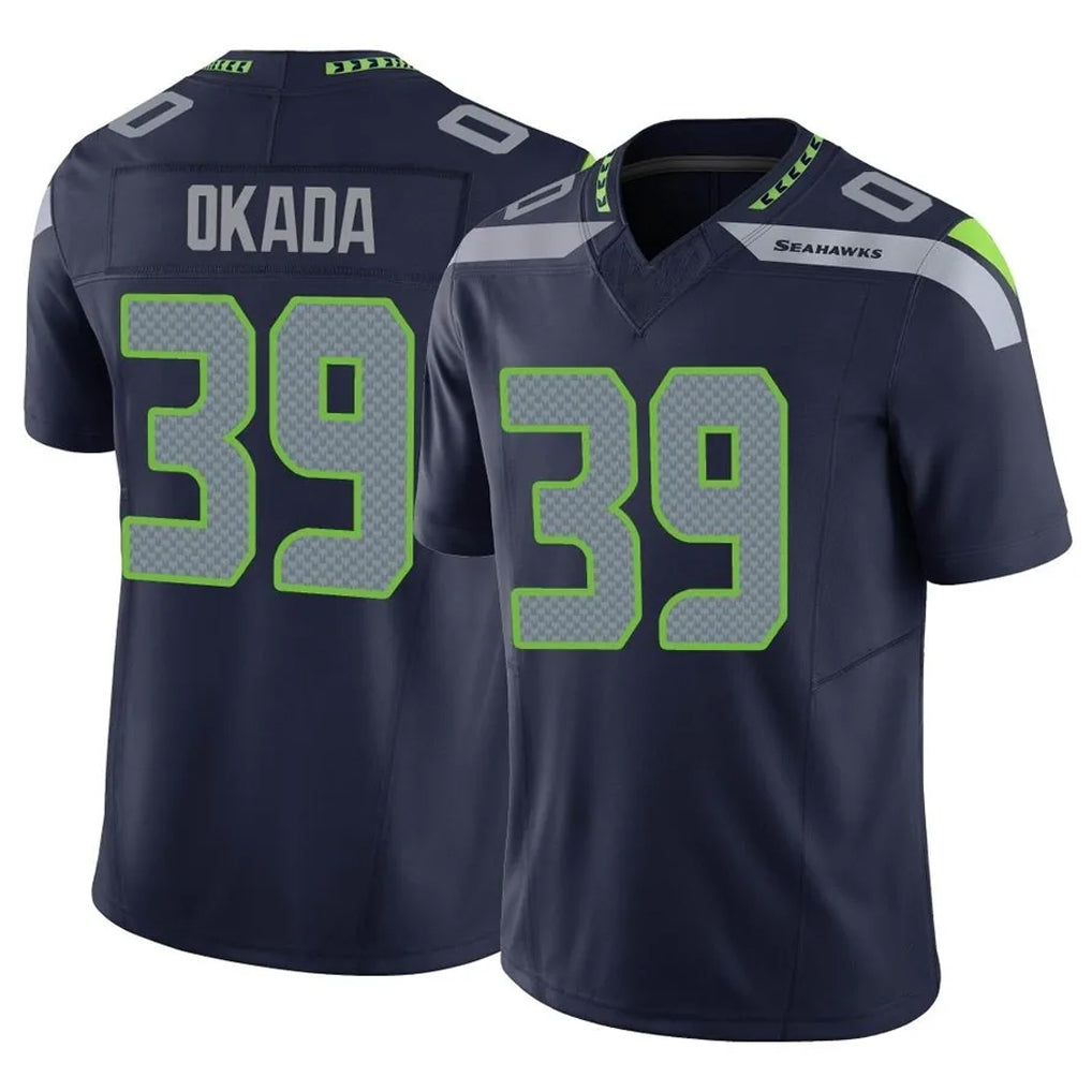 vanessashop S.Seahawks #39 Ty Okada Player Navy Limited Vapor F.U.S.E. Home Game Stitched Jerseys