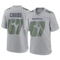 vanessashop S.Seahawks #67 Charles Cross Player Gray Atmosphere Fashion Home Game Stitched Jerseys