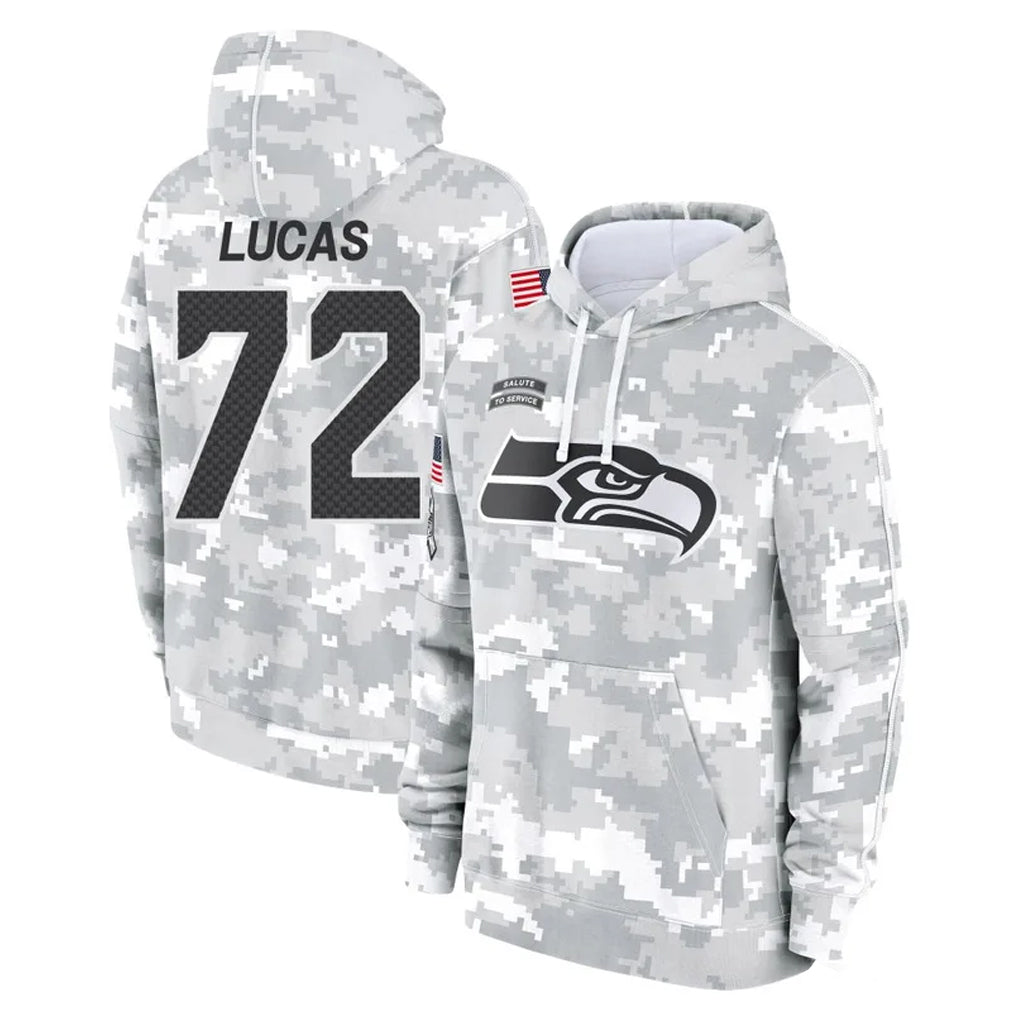 vanessashop S.Seahawks #72 Abraham Lucas Player Arctic Camo Limited Salute to Service Pullover Hoodies Game Stitched Jerseys