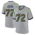 vanessashop S.Seahawks #72 Abraham Lucas Player Grey 2025 Rivalries Collection Home Game Stitched Jerseys