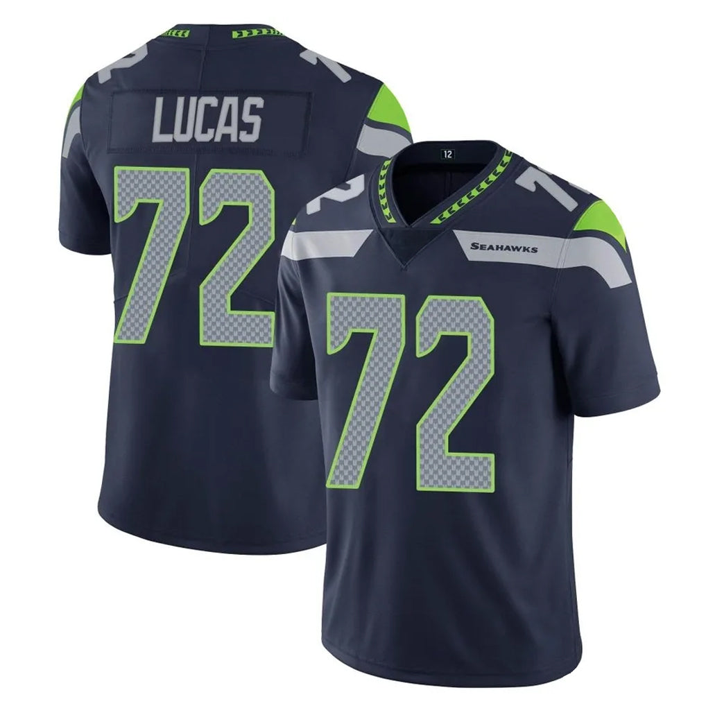 vanessashop S.Seahawks #72 Abraham Lucas Player Navy Limited Vapor Untouchable Home Game Stitched Jerseys