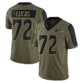 vanessashop S.Seahawks #72 Abraham Lucas Player Olive Salute To Service Limited Game Stitched Jerseys