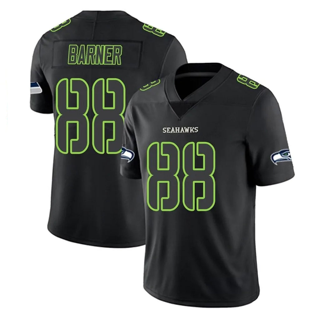 vanessashop S.Seahawks #88 AJ Barner Player Black Impact Limited Home Game Stitched Jerseys