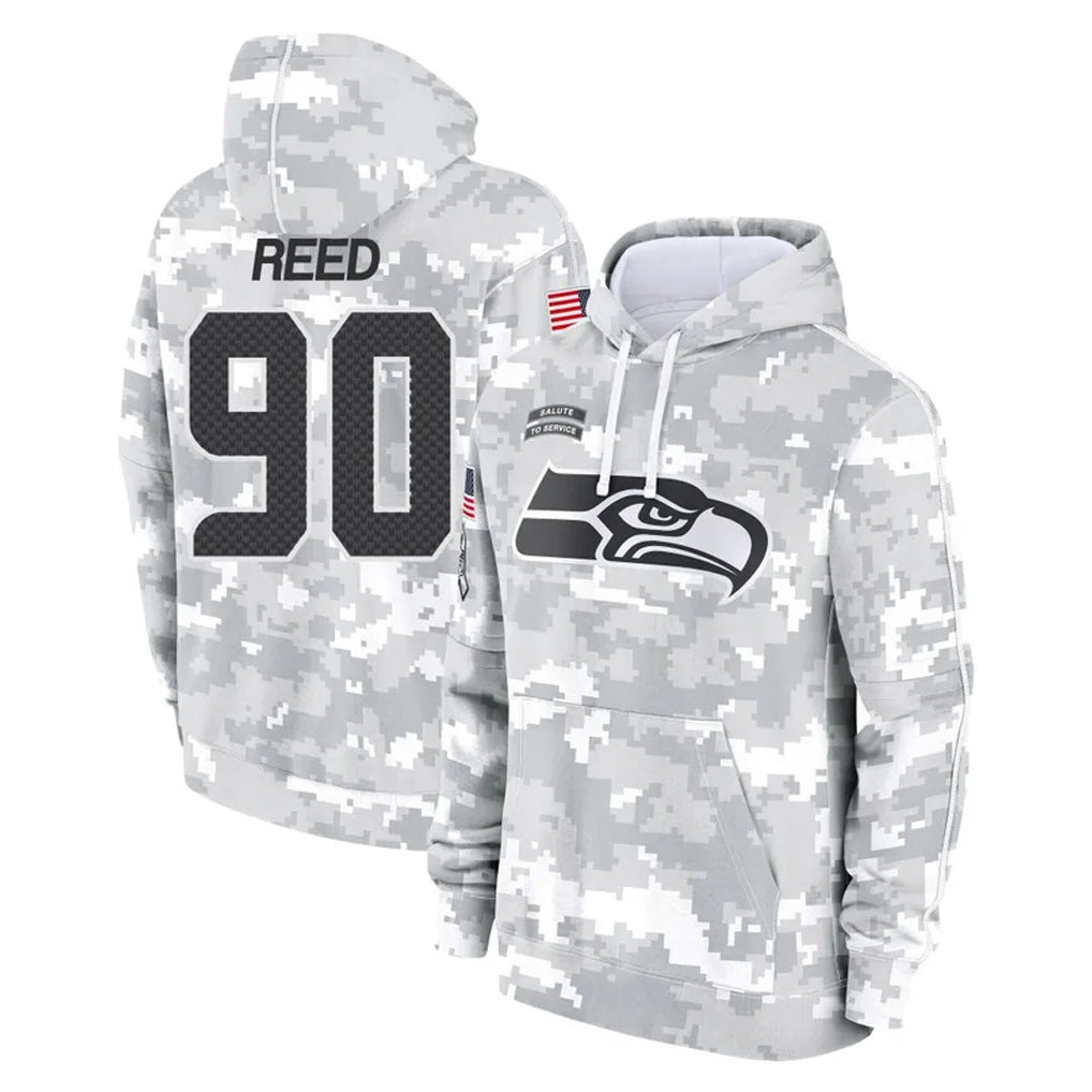 vanessashop S.Seahawks #90 Jarran Reed Player Arctic Camo Limited Salute to Service Pullover Hoodies Game Stitched Jerseys
