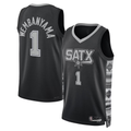 Vanessashop SA.Spurs #1 Victor Wembanyama Black Swingman Jerseys - Statement Edition