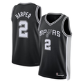 Vanessashop SA.Spurs #2Dylan Harper Black 2025 NBA Draft First Round Pick Swingman Jerseys - Icon Edition