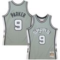 Vanessashop SA.Spurs #9 Tony Parker Mitchell & Ness Gray Hall of Fame Class of 2023 Throwback Swingman Jerseys