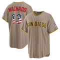 Vanessashop SD.Padres #13 Manny Machado Sand USA 250 Fourth of July Alternate Stadium Jersey