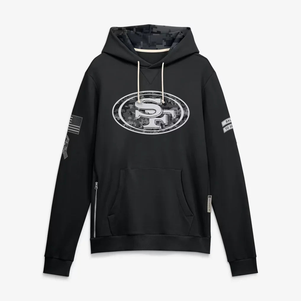 Vanessashop SF.49ers 2026 Salute To Service Club Pullover Hoodie Cheap sale Birthday and Christmas gifts Stitched American Football Jersey