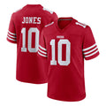 Vanessashop SF.49ers #10 Mac Jones Player Red Game Home Stitched Jerseys