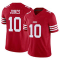 Vanessashop SF.49ers #10 Mac Jones Player Red Limited Vapor F.U.S.E. Home Game Stitched Jerseys