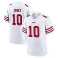 Vanessashop SF.49ers #10 Mac Jones Player White Game Home Stitched Jerseys