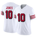 Vanessashop SF.49ers #10 Mac Jones Player White Limited Alternate Vapor F.U.S.E. Home Game Stitched Jerseys