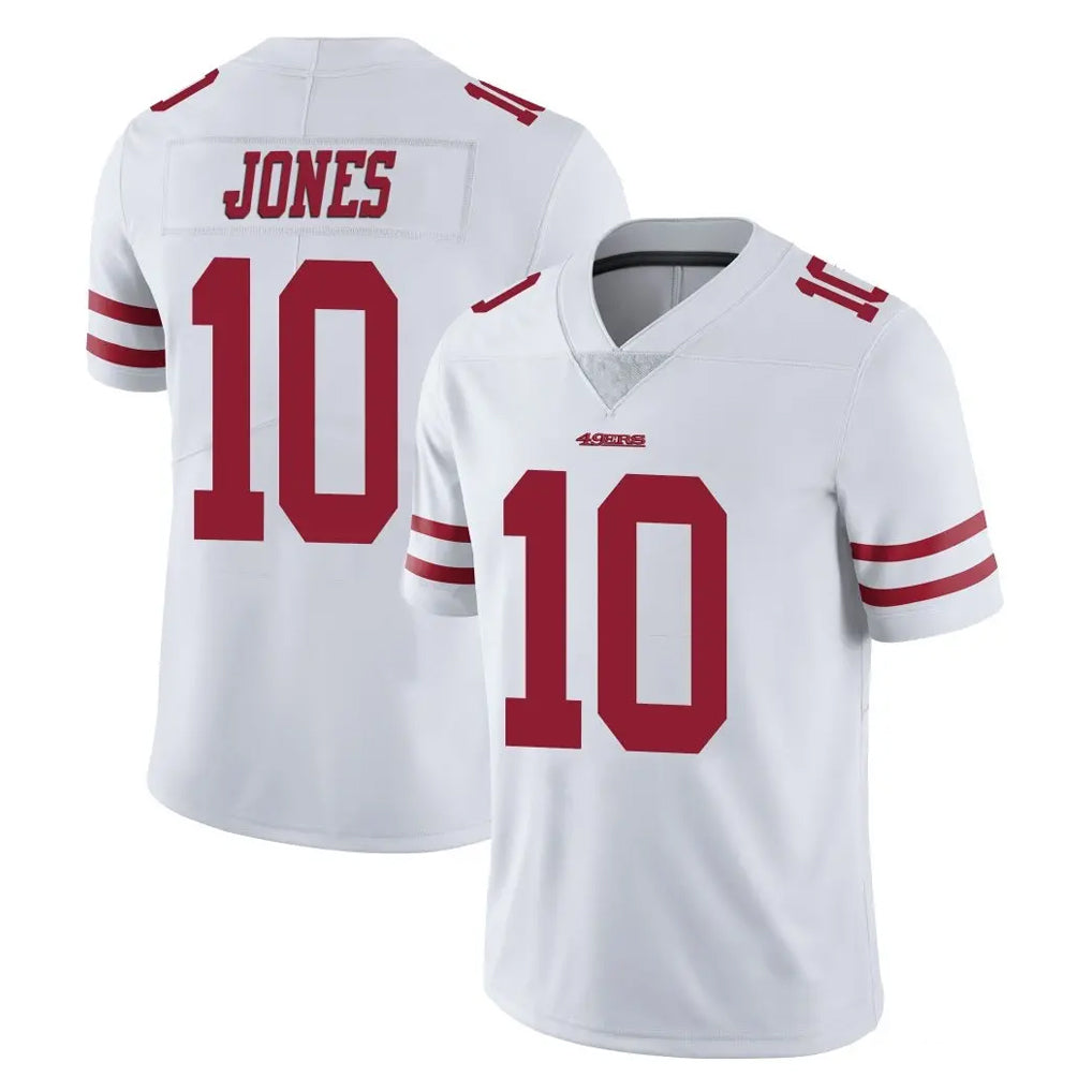 Vanessashop SF.49ers #10 Mac Jones Player White Limited Vapor Untouchable Home Game Stitched Jerseys