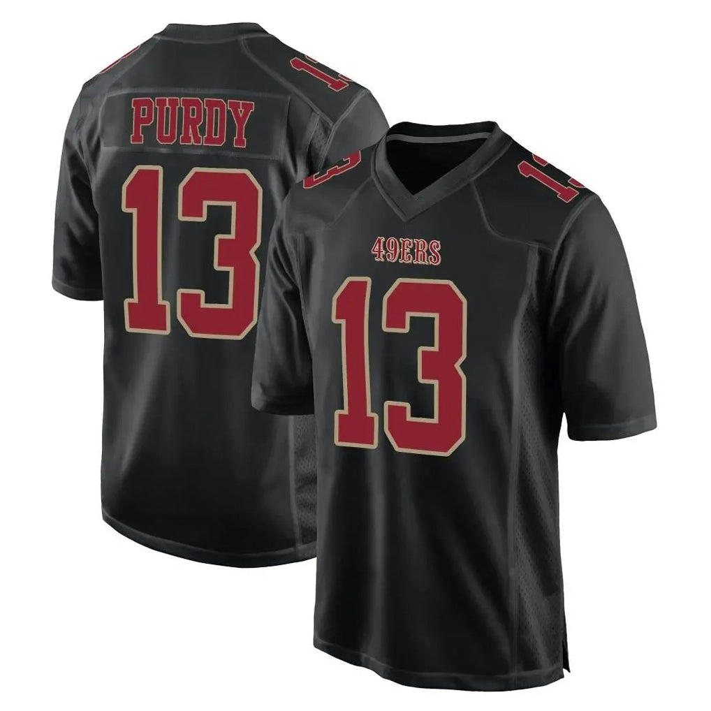 Vanessashop SF.49ers #13 Brock Purdy Player Black Fashion Home Game Stitched Jerseys