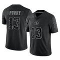 Vanessashop SF.49ers #13 Brock Purdy Player Black Limited Reflective Home Game Stitched Jerseys