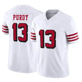 Vanessashop SF.49ers #13 Brock Purdy Player White Limited Alternate Vapor F.U.S.E. Home Game Stitched Jerseys