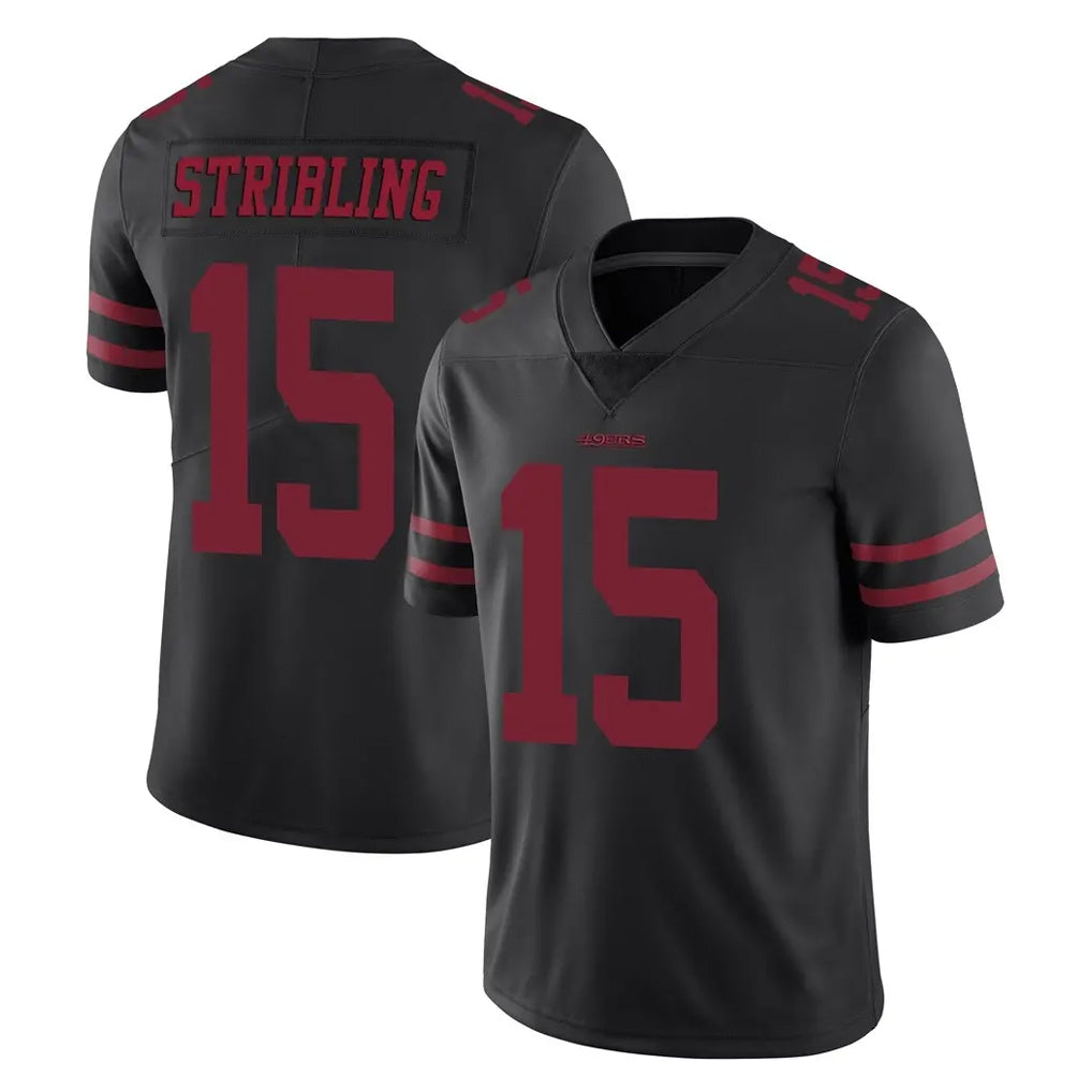 Vanessashop SF.49ers #15 De'Zhaun Stribling Player Black Alternate Limited Vapor Untouchable Home Game Stitched Jerseys