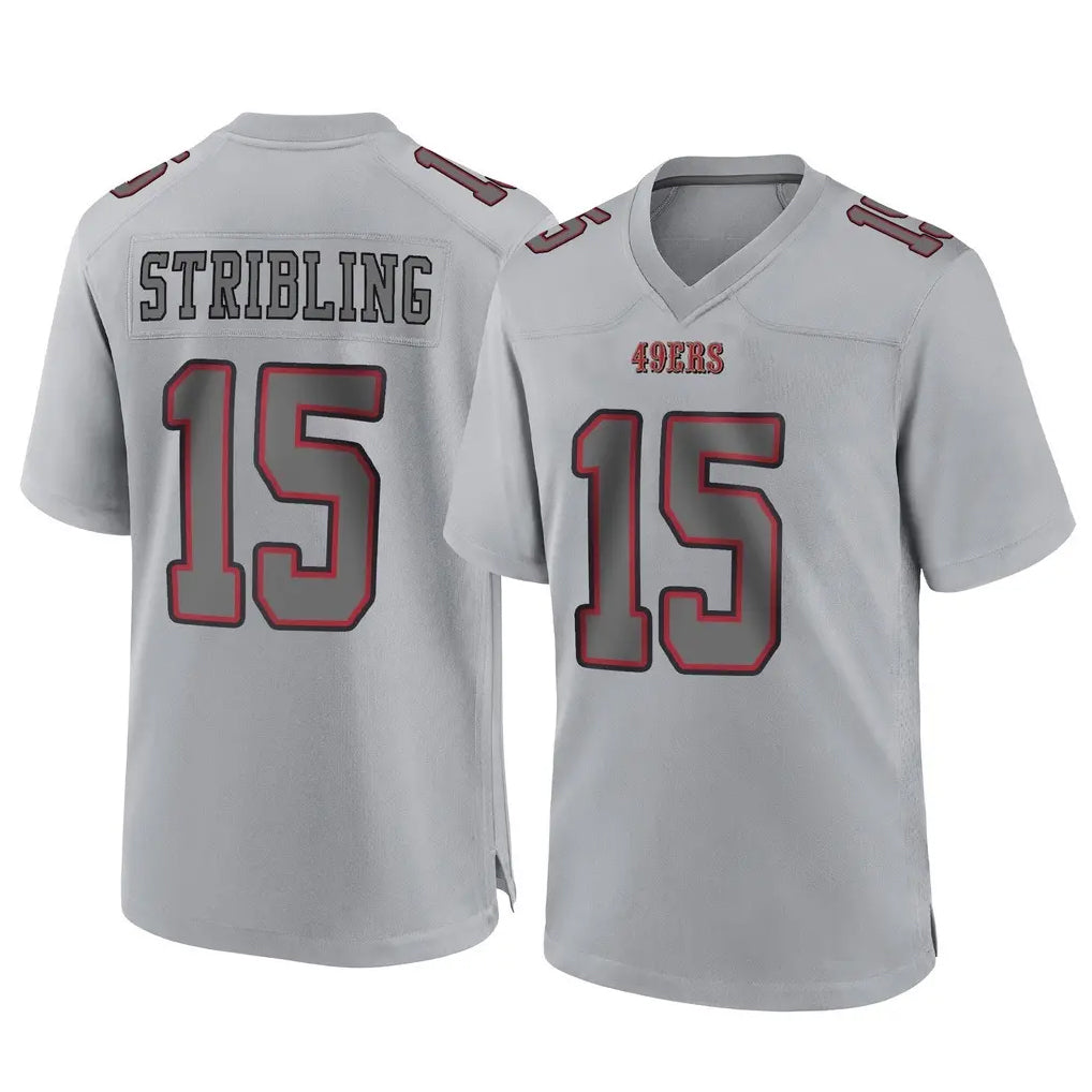 Vanessashop SF.49ers #15 De'Zhaun Stribling Player Gray Atmosphere Fashion Home Game Stitched Jerseys
