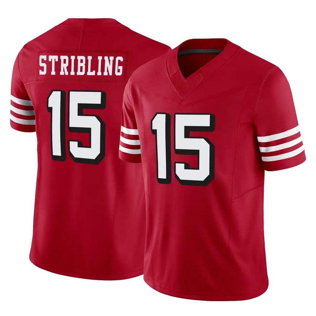 Vanessashop SF.49ers #15 De'Zhaun Stribling Player Red Limited Alternate Vapor F.U.S.E. Home Game Stitched Jerseys