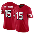 Vanessashop SF.49ers #15 De'Zhaun Stribling Player Red Limited Alternate Vapor F.U.S.E. Home Game Stitched Jerseys