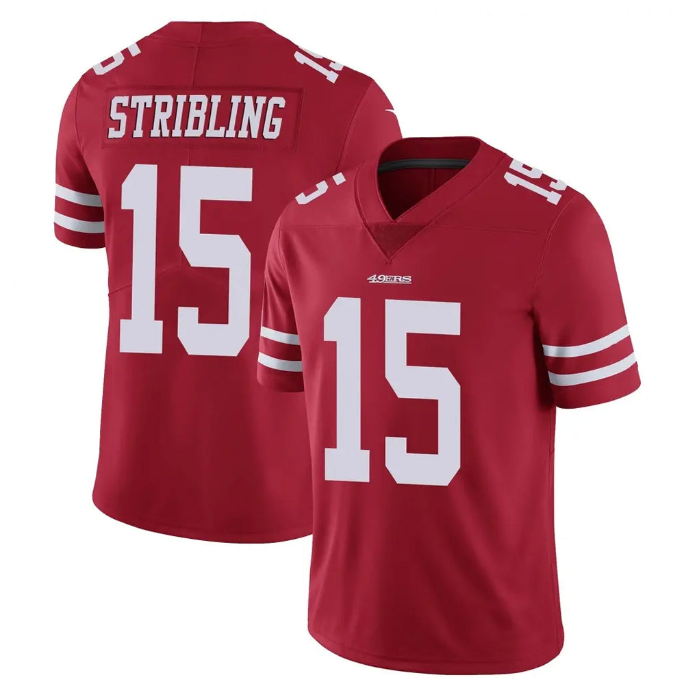 Vanessashop SF.49ers #15 De'Zhaun Stribling Player Red Limited Vapor Untouchable Home Game Stitched Jerseys