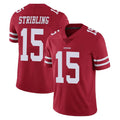 Vanessashop SF.49ers #15 De'Zhaun Stribling Player Red Limited Vapor Untouchable Home Game Stitched Jerseys