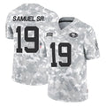 Vanessashop SF.49ers #19 Deebo Samuel Sr. Player Arctic Camo Limited Salute To Service Home Game Stitched Jerseys