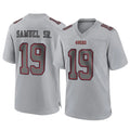 Vanessashop SF.49ers #19 Deebo Samuel Sr. Player Gray Atmosphere Fashion Home Game Stitched Jerseys