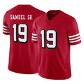 Vanessashop SF.49ers #19 Deebo Samuel Sr. Player Red Limited Alternate Vapor F.U.S.E. Home Game Stitched Jerseys