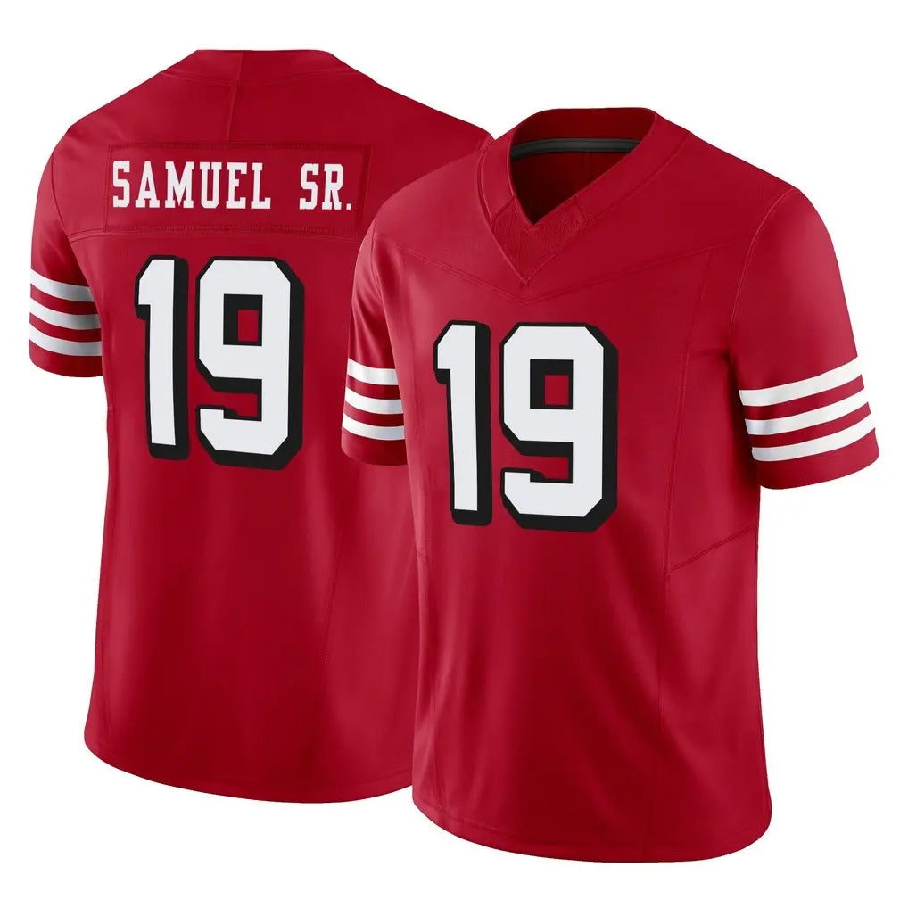 Vanessashop SF.49ers #19 Deebo Samuel Sr. Player Red Limited Alternate Vapor F.U.S.E. Home Game Stitched Jerseys