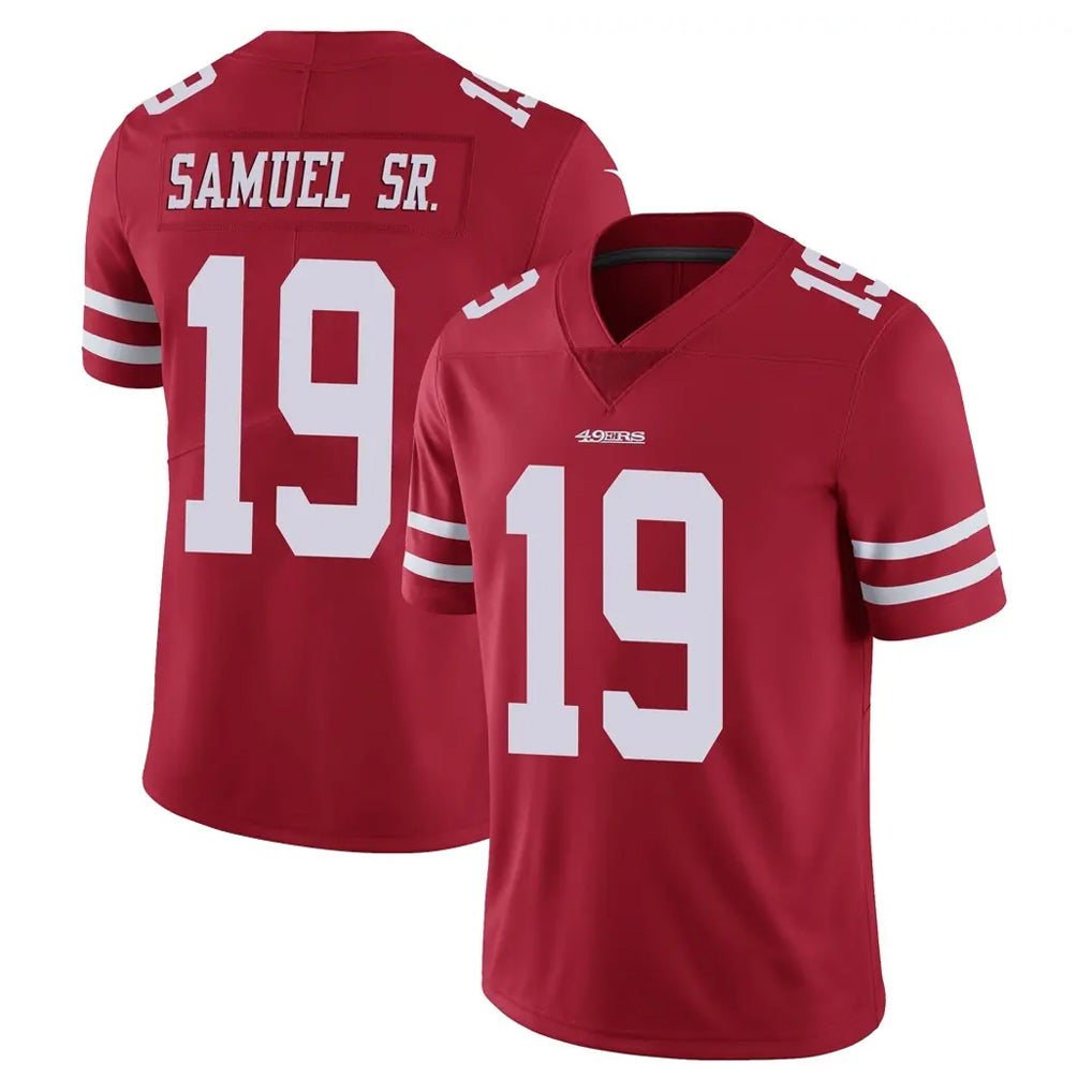 Vanessashop SF.49ers #19 Deebo Samuel Sr. Player Red Limited Vapor Untouchable Home Game Stitched Jerseys