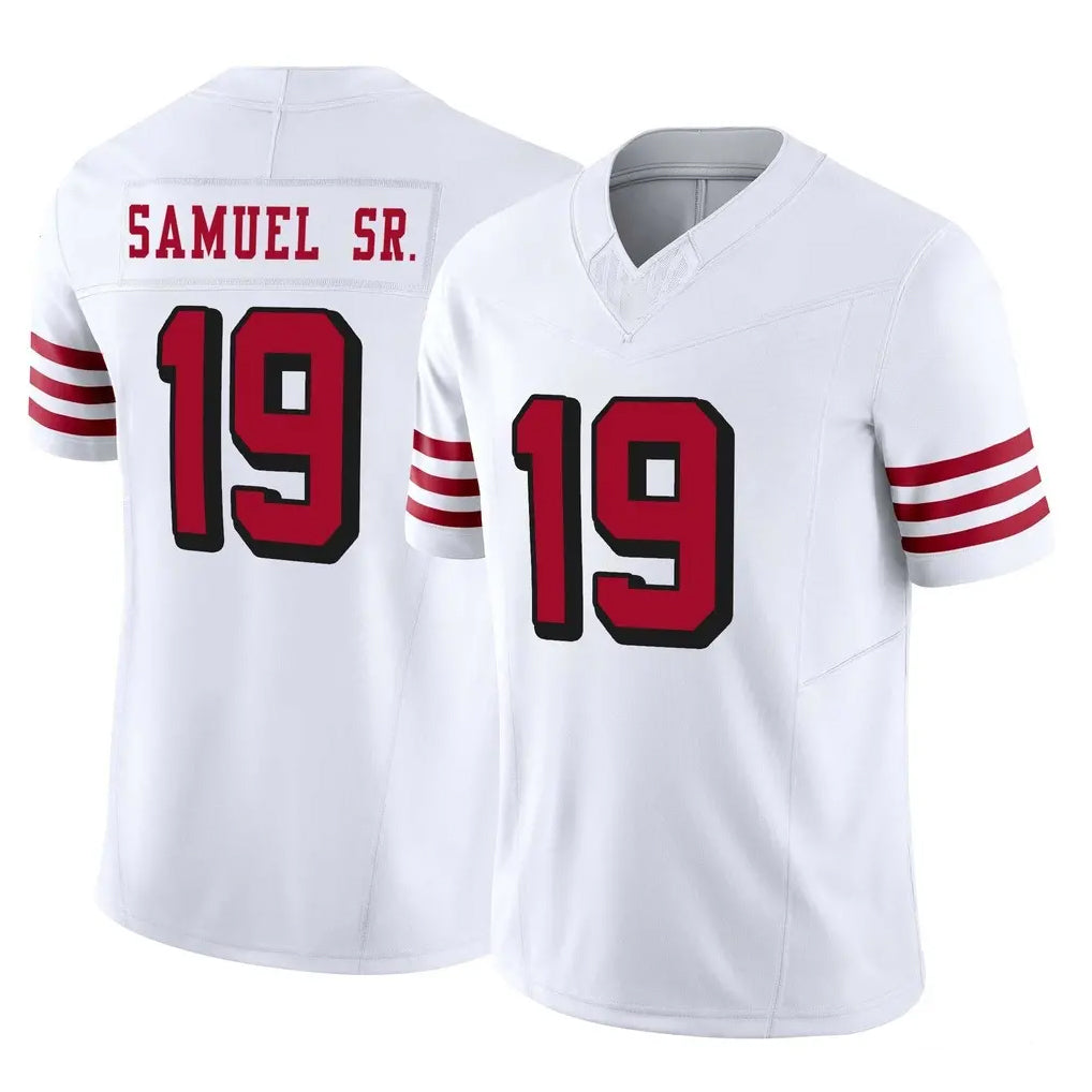 Vanessashop SF.49ers #19 Deebo Samuel Sr. Player White Limited Alternate Vapor F.U.S.E. Home Game Stitched Jerseys